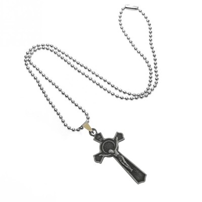 Jesus Christ Cross Silver Metal Pendant